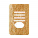 Placa p/ 4 Interruptores + Tomada (especial) 4x2 - Novara Avelã 